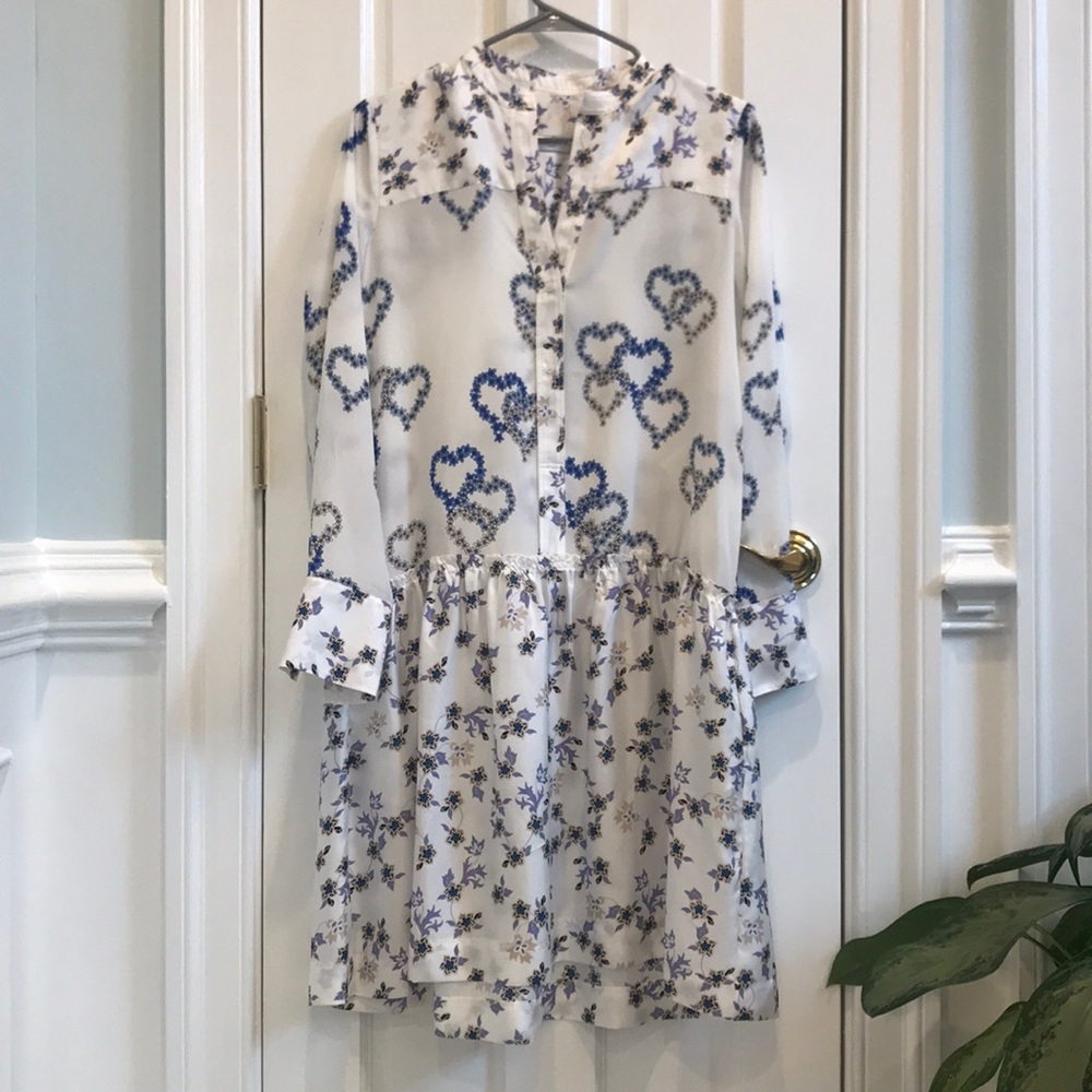 Sandro - Floral Silk Drop Waist Dress - 38
